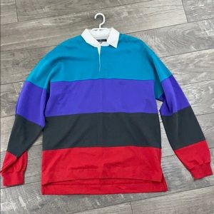 Men’s Vintage 90s Long Sleeve Polo